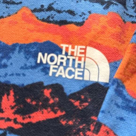 The North Face Red and Blue Patterned Hoodie - Picture 2 of 3